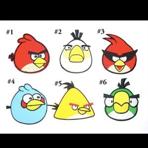 Angry Birds Colorful Cartoon Character Patches Set